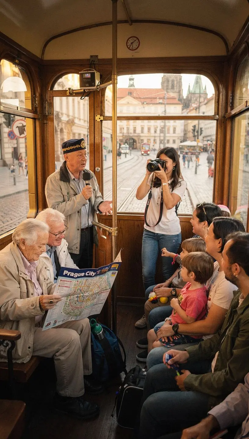 Pohled na kulturní akci v malebném městském náměstí.